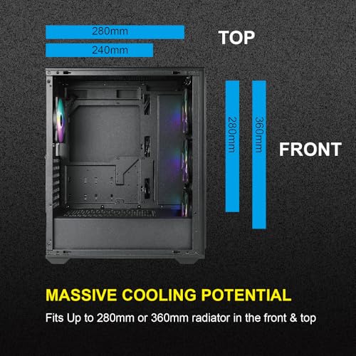 Gabinete para PC AZZA CSAZ-370 Forest/Gaming/Mid-Tower/ATX con panel de vidrio templado miniatura 4