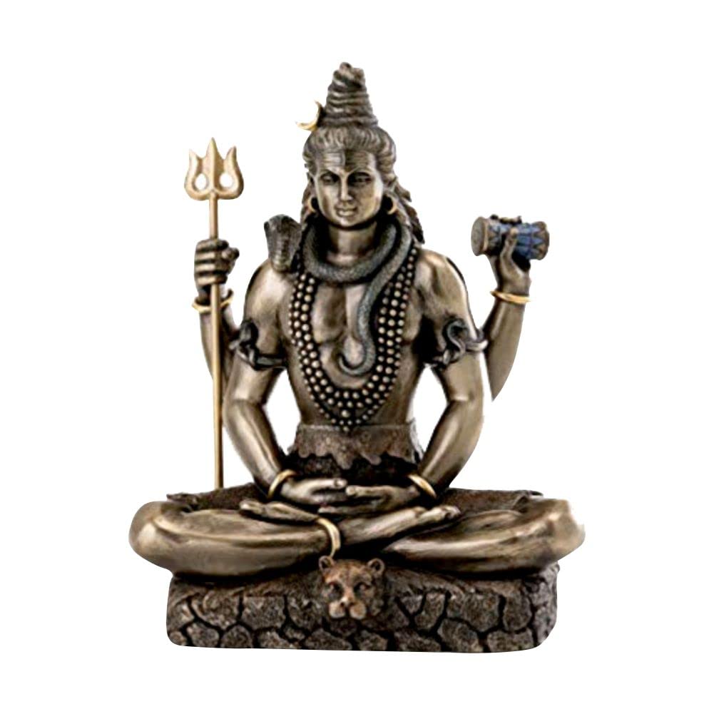 Krishna Sticker PVC Vinyl ‘'Lord Shiva Om Meditating' Wall Sticker (PVC Vinyl, 46 cm x 60 cm, Golden)