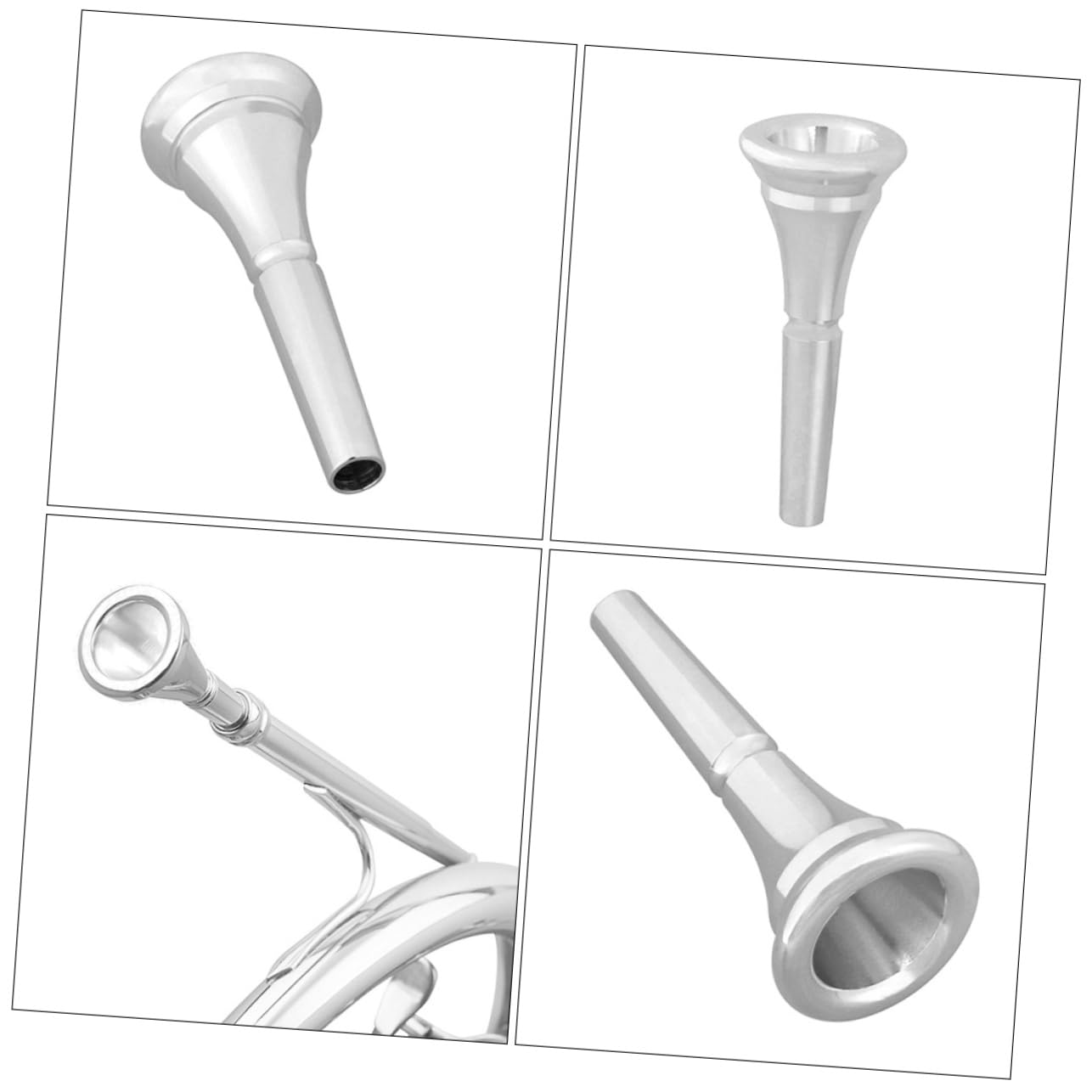 Generic French Horn Mouthpiece Cornet Flugelhorn Replacement Pure Copper Music Present for Friends Family