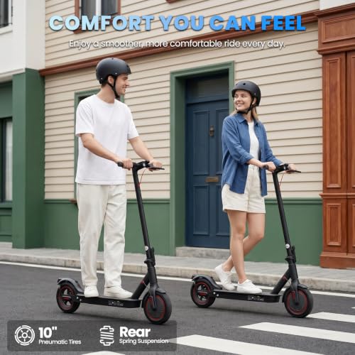 Image of Electric Scooter Adults, 1000W /500W Motor, 28 /21 Miles Max Range, 10'' /8.5 inch Tires All Terrain, 25 /21 MPH Top Speed, Lightweight Commuting E Scooter, Foldable for Adults Teens