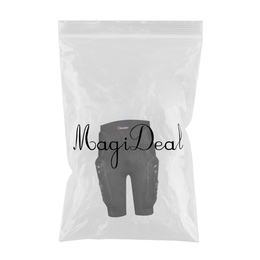 MagiDeal Protège-Hanche Short de Protecteur Armure de Hanches Jambes Respirant pour Moto Motard Motocross, Noir, M
