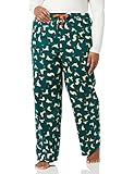 Amazon Essentials Women's Flannel Sleep Pant (Available in Plus Size), Green Seal, X-Large