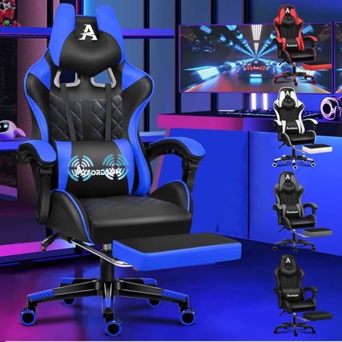 ALFORDSON Sedia Gaming con Poggiapiedi