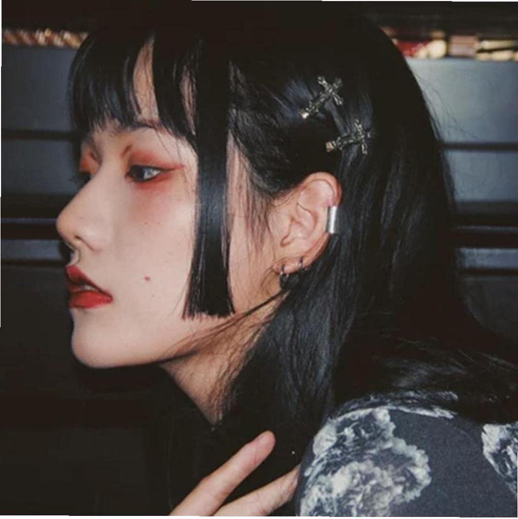 Amazon.co.jp: ヘアピン ヘアクリップ パンク 十字架 スカル イエス