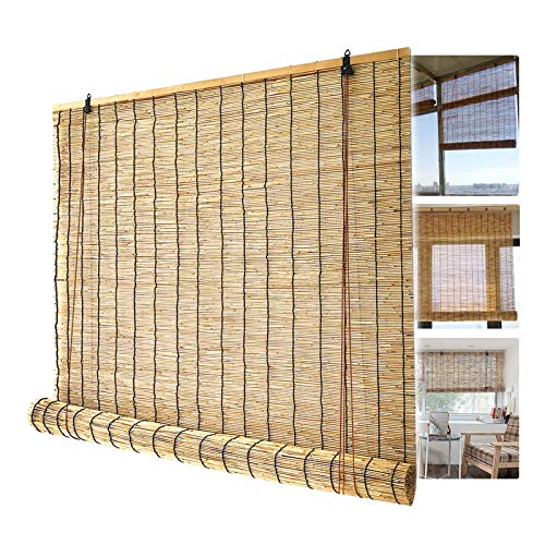 XYNH Rétro Store Enrouleur Rideau en Bambou, Store Pare Soleil pour Jardin Terrasse, Occultant, Ventilation, Résiste À L'humidité, pour Les Décoration Murale Intérieure/Extérieure Cover