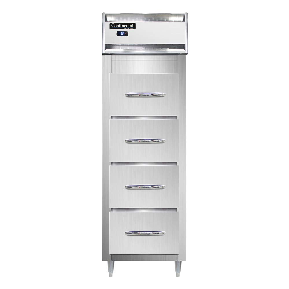 Designer Line Single Section Vertical Refrigerated Cabinet by Continental Refrigerator – Model DL1RS-SS-F