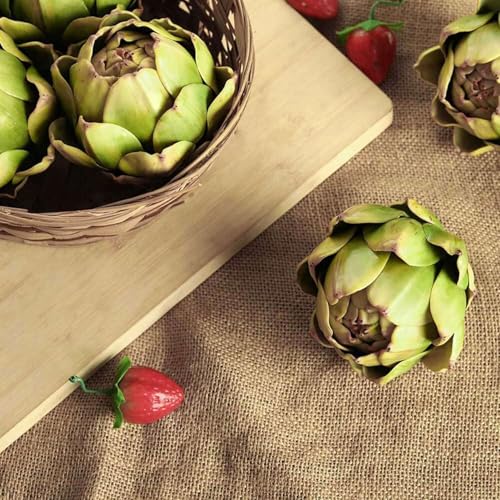 Artichauts artificiels lot de 12, légumes factices pour décoration de table mariage et fête