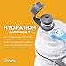 O2COOL Mist 'N Sip Misting Water Bottle 2-in-1 Mist And Sip Function With No Leak Pull Top Spout (Hearts)