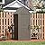 Outdoor Resin Storage Shed, Upgrade Durable Storage Cabinet with Removable Shelves and Lock Ring, Reinforced Floor, All-Weather Construction for Garden Patio Lawn (Gray)