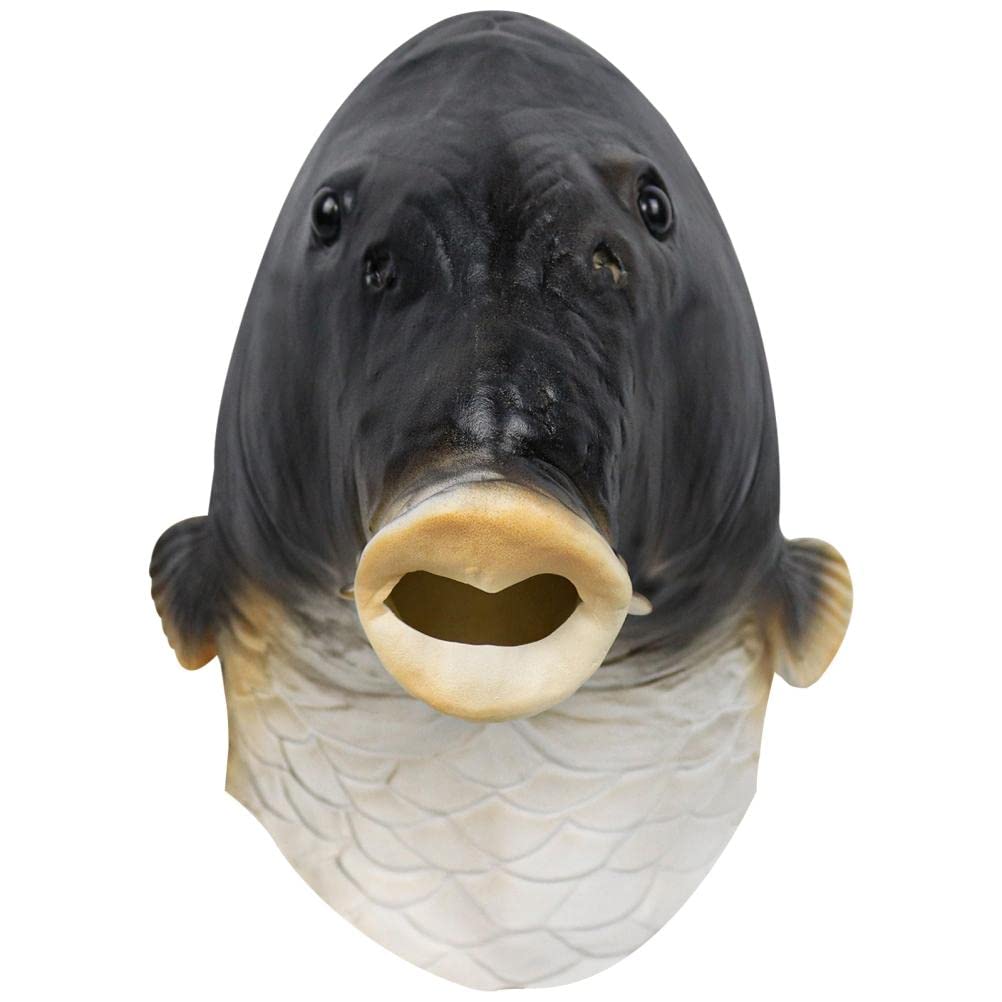Maschera raccapricciante per uomini e donne Halloween feste in lattice maschera testa animale tropicale pesce mare maschere