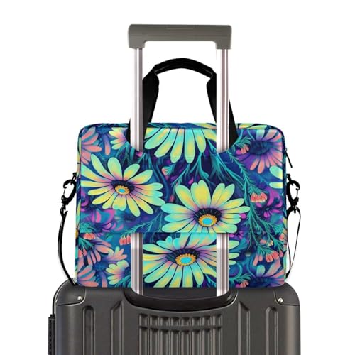 Maletín bandolera floral para laptop 13-16 in miniatura 2