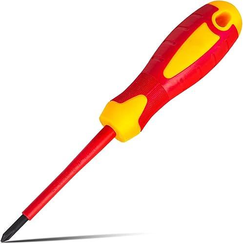 1 destornillador Phillips aislado de 1000 V profesional CR-V punta magnética herramientas para electricista con mango TPR para reparación del hogar