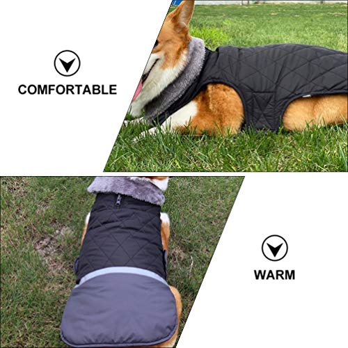 UKCOCO Colete Pet Traje PoliÃ©ster AlgodÃ£o Inverno Quente CÃ£o PulÃ´ver Roupas para Cachorrinho de