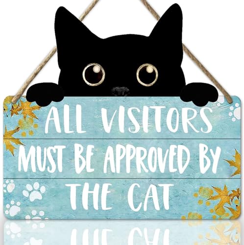 Funny Cat Signs Cat Wall Decor Pet Door Hanging Decor