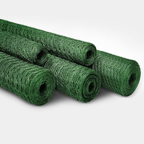 casa pura Maschendrahtzaun für Garten, Balkon und Kleintiere | Drahtzaun aus Sechseckdrahtgeflecht mit Maschenweite 13 mm | grün beschichtet | viele Größen | 50cm x 25m