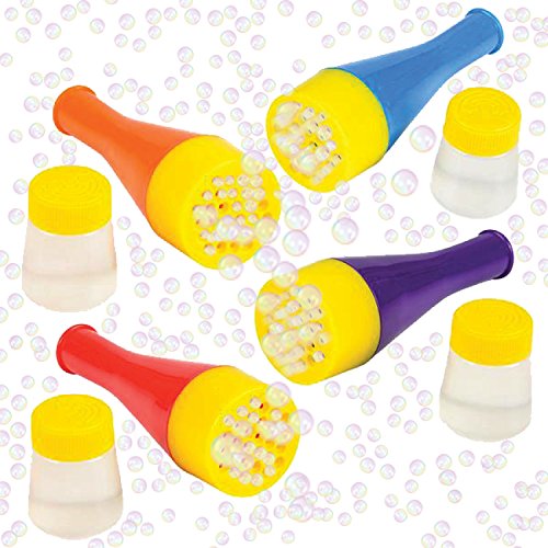 ArtCreativity Mini Blizzard Bubble Blower Set Set of 4 Bubble Blasters with 4