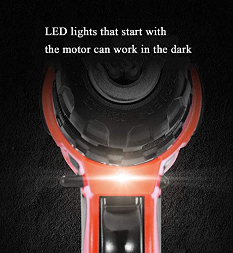 Samnuerly 25V Akku-Bohrschrauber, Schlagbohrschrauber Akku-Bohrschrauber-Set, LED-Licht (, Drehmoment: 28 Nm, 18 + 1 Drehmomentstufen, 27-teiliges Zubehörset) – Bild 7