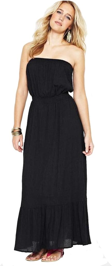 Cotton strapless maxi dress Clearance