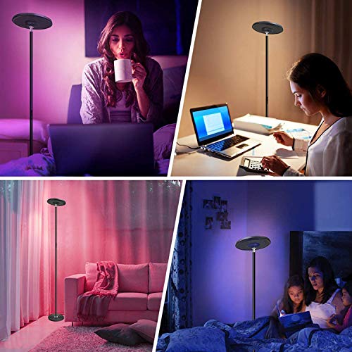 Bomcosy Stehlampe Wohnzimmer RGBW WiFi Stehleuchte, Stehlampe LED Dimmbar, Touch/Sprachsteuerung, Funktioniert mit… – Bild 4