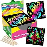 ZMLM 165 Rainbow Scratch Paper Art Crafts Mini Notes Stocking Stuffers for Kids Gifts 4 5 6 7 8 9 10 Years Old Girls Boys Students Teens Classroom Prizes School Supplies Birthday Party Toy Activity