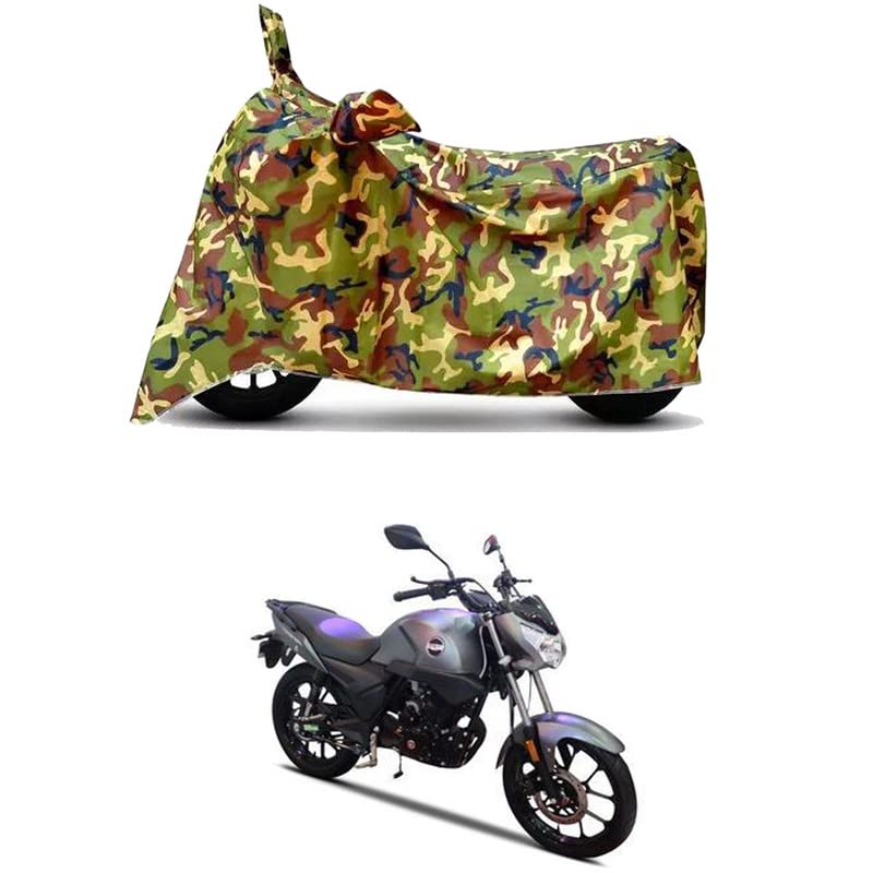 Image of Waterproof 100% PVC Coated Full Bike Scooty Two Wheeler Body Cover Compatible for Aftek Turbo 170 /UV-Rays /Heat Protection /Birds Dropping /Scratchproof /Dust Proof s[6X6 Jungle Print]