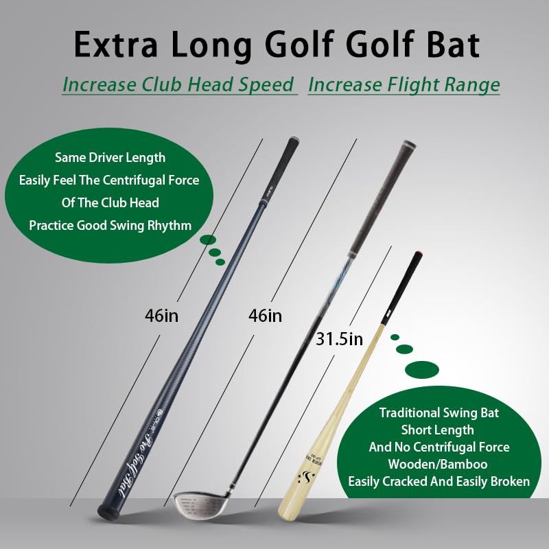 OLE ANDIGO Golf Swing Trainer Pro Golf Bat Carbon Fiber Golf Swing