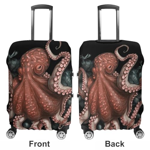 Carry on Luggage Cover Octopus Intertwined Suitcase Covers for Luggages Tsa Approved Travel Luggage Sleeve Protector Elastic Suitcase Protector Anti-Scratch Washable Fits 19-30 Inch Case -M3