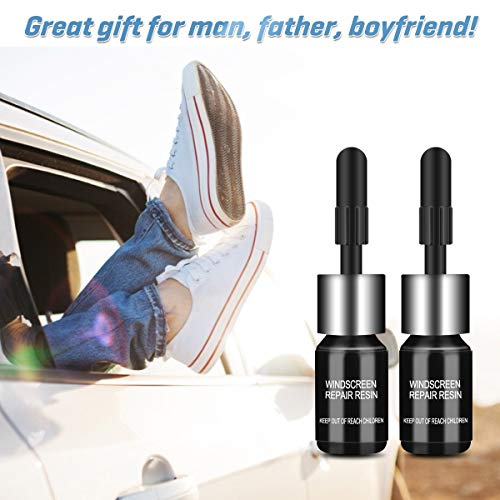 CAMTOA Automotive Glass Nano Repair Fluid Kit(2PCS) Car Windshield Repair Resin,Wind Shield Car Glass Repair Set,Crack Repairing for Car