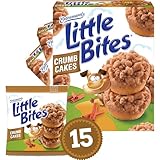 (3 pack) Little Bites Crumb Cake Muffins, 15 individual packs, (5 ct each), Cinnamon & Brown Sugar Mini Muffins, 26.25 lbs Case