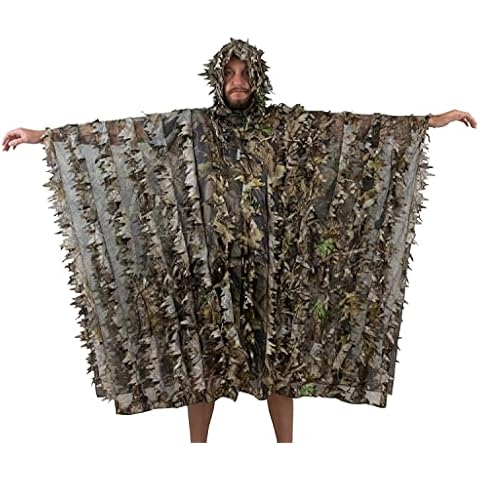 NITEHAWK Multipurpose Adults 3D Leaves Camouflage Cape Suit, Camo Hunting Poncho Stealth Ghillie Suit Clothing Cover
