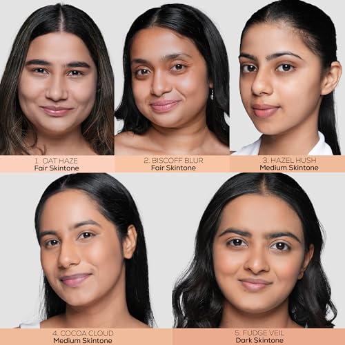 Image of RENEE Bollywood Filter Blurring Liquid Foundation - Biscoff Blur | Full Coverage, Matte Finish | Blurs Pores & Blemishes | Hydrates & Evens Skin Tone | with Niacinamide & Hyaluronic Acid | 30ml