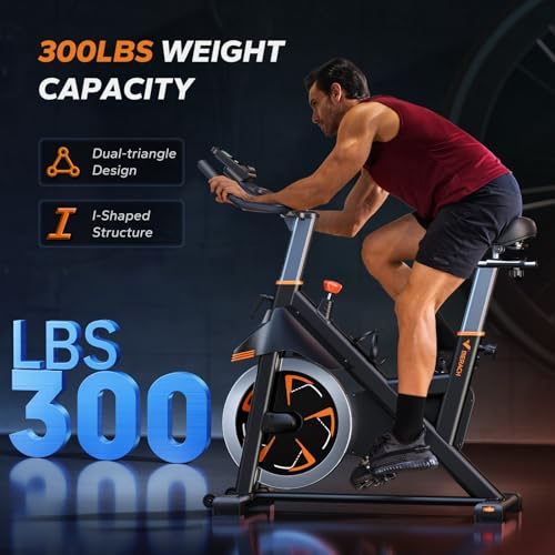 MERACH Magnetic Exercise Bike, Indoor Cycling Bike with Self-Developed App, 350 lbs Weight Capacity & 40 lbs Flywheel, Stationary Bike for Home Gym Fitness - Image 4