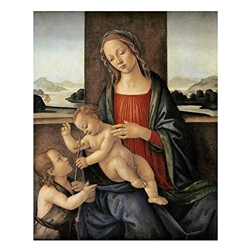 Global Gallery Art on A Budget DP-265962-36 Sandro Botticelli The Madonna and Child with The Infant Saint John The Baptist Unframed Giclee on Paper Print, 36" x 29"