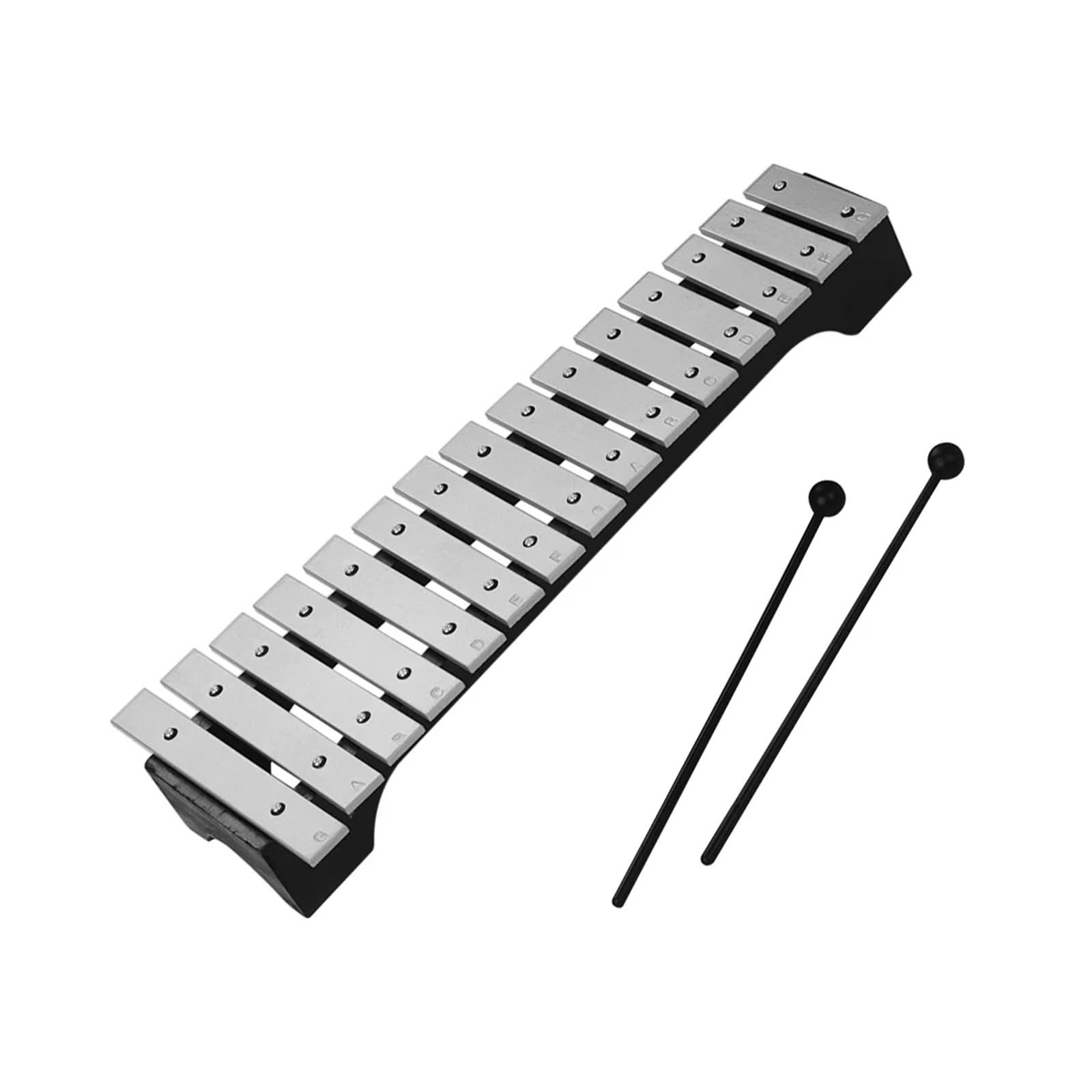 Xilófono Xilófono Glockenspiel de 15 notas Base de madera Aluminio