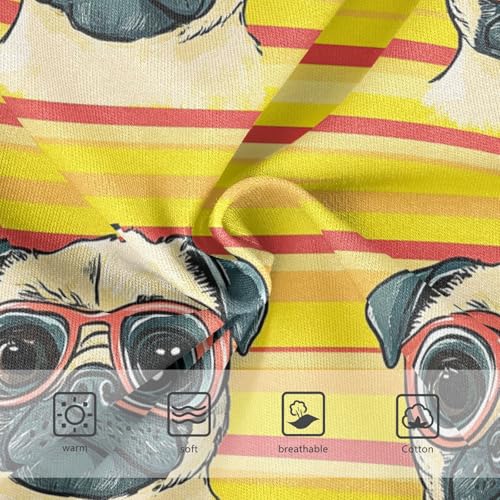Wusikd Pug Dogs Girls' Underwear Cotton Big Eyes Girls Briefs Soft Toddler Underwear 2T3