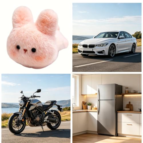Imán para coche de peluche de 14 cm para decoración de salpicadero e interior de vehículos 5