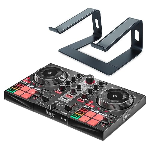 Hercules DJControl Inpulse 200 MK2 Controlador de DJ de 2 cubiertas + keepdrum Soporte para...