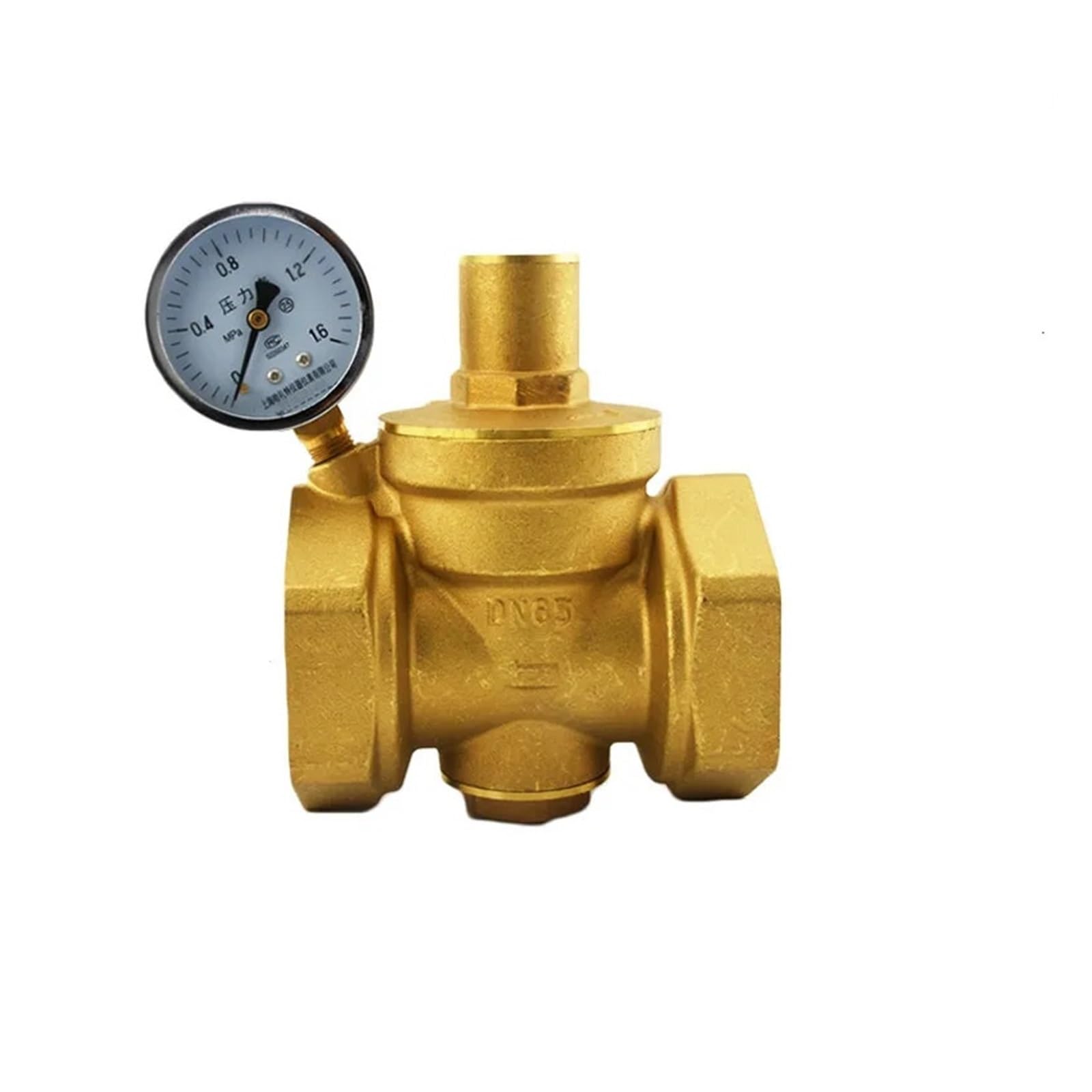 Válvula Reductora de Presión Válvula reductora de presión de agua de latón 2 1/2 DN65 Válvula reductora de presión ajustable(Without gauge)