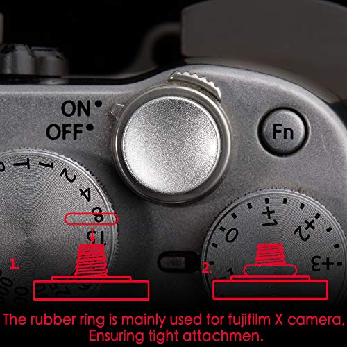 Image of Soft Shutter Release Button (2 Pack /Silver) High-end Concave Camera Shutter Button