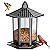 Birdream Hanging Bird Feeders, Retro Pagoda Design Fun Installation Squirrel Proof Bird Feeders, Attracting Wild Birds Chickadees Goldfinches Cardinals Finches and Sparrows - Black