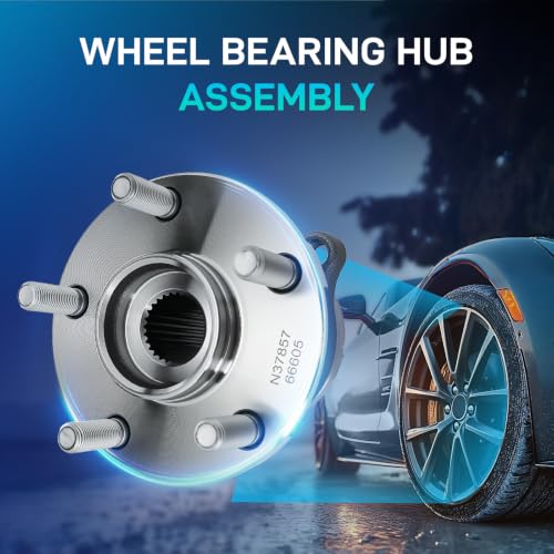 Image of BDELI Rear Wheel Bearing and Hub Assembly New 512518 x2 Replace for Subaru Crosstrek 2016-2020, Impreza 2012-2019, Forester 2014-2018, XV Crosstrek 2013-2015, with ABS & 5-Lug, 1308071208, 28473FJ000