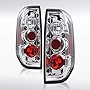 Autozensation Compatible with Nissan Frontier Suzuki Equator 2005-2014, Chrome Housing Clear Lens Tail Lights, L+R Pair Taillight Assembly