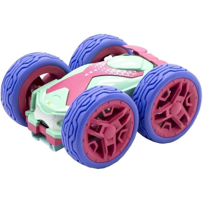 Voiture télécommandée 360 Mini Flip Rose, jouet radiocommandé antichoc