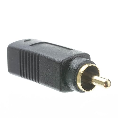 Cable Central LLC Paquete de 10 adaptadores S de video a RCA S-Video MiniDin4 macho a RCA hembra