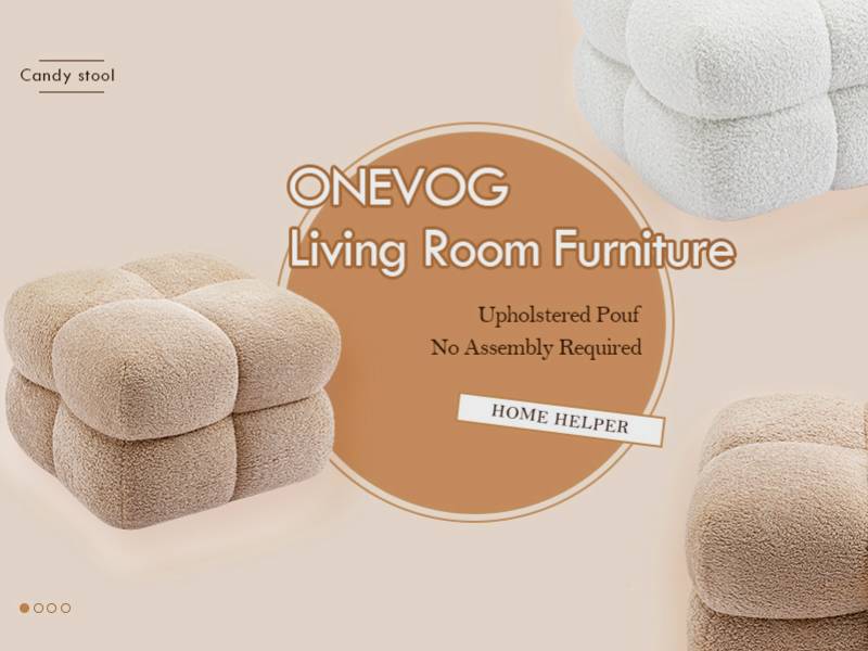 offen オッフェン　square-OPPEN BEIGE&BLACK Amazon.com: ONEVOG Beige Modern Ottoman, 21