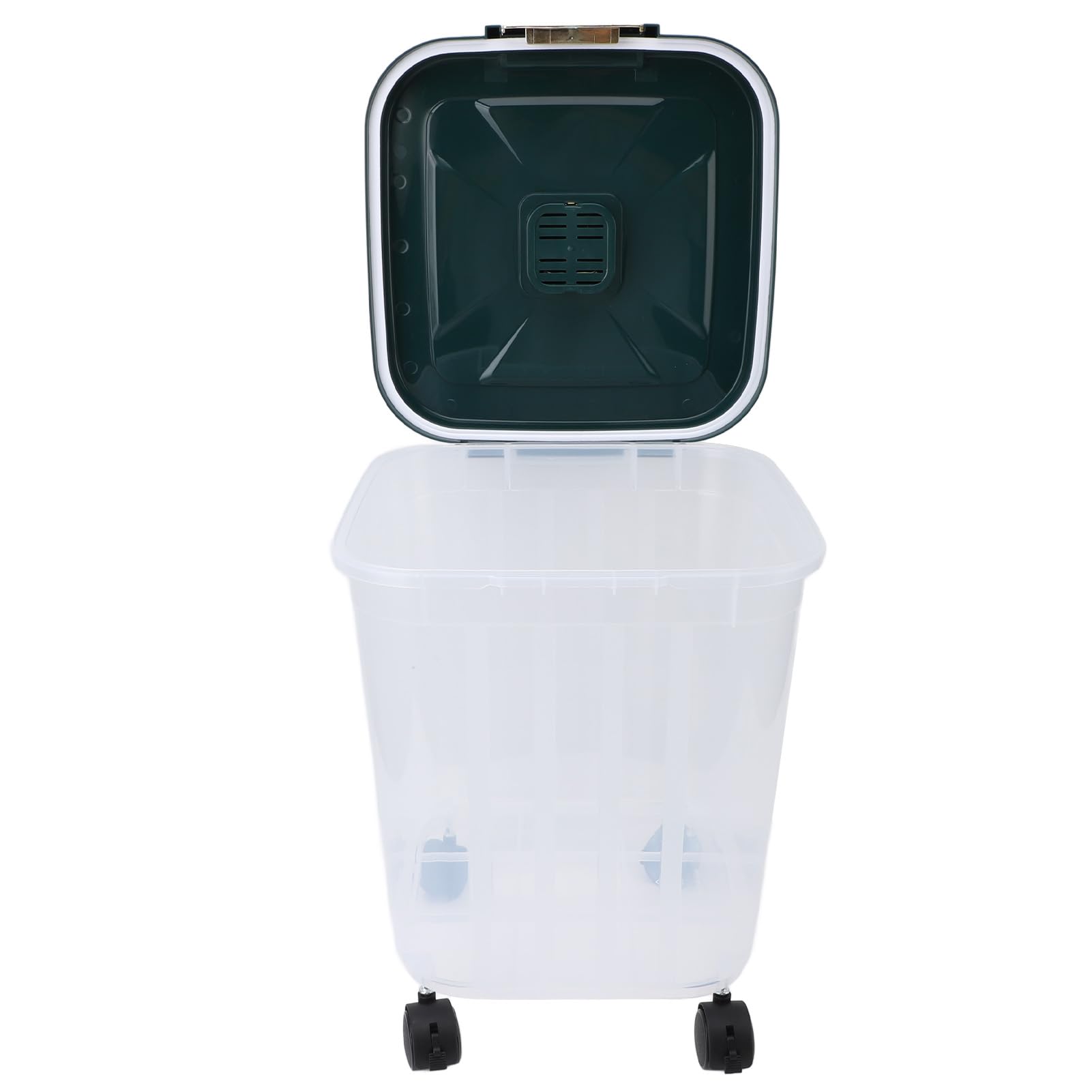 Cryfokt Contenedor para Almacenamiento de Arroz de Gran Capacidad con Sello Hermético y Ruedas Giratorias para Facilitar el Transporte, Ideal para Cocina y Comedor (Pequeña)