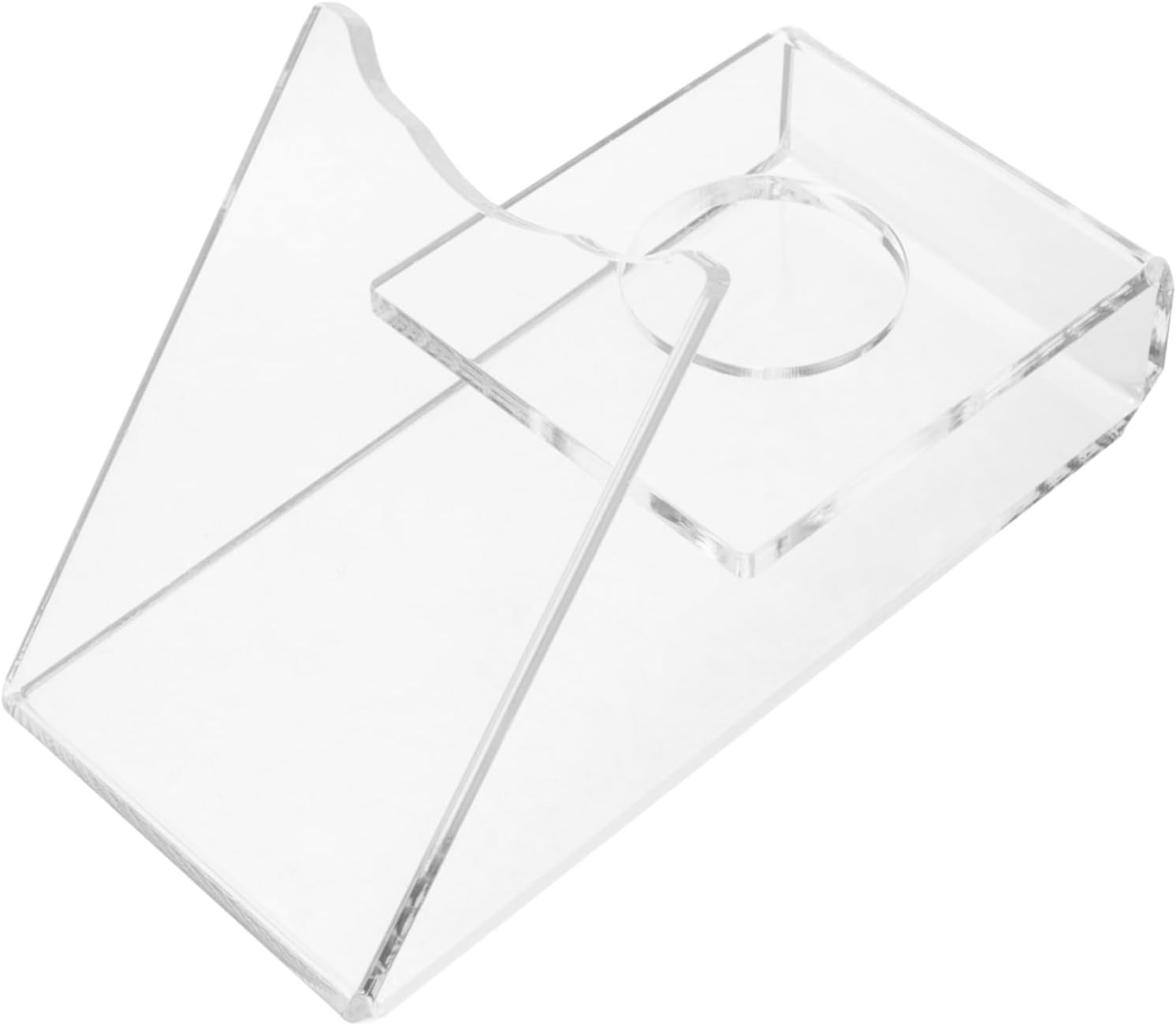 GANAZONO Table Tennis Paddle Holder Acrylic Display Stand for Ping Pong Racket Storage and Show Compact 5.90X3.54X2.75 Inch Base for Home Office and Game Room