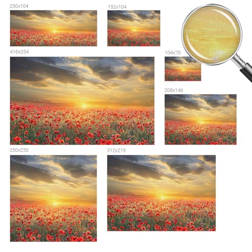 Fotomural autoadhesivo campo de amapolas para crear un salón moderno y relajante 6