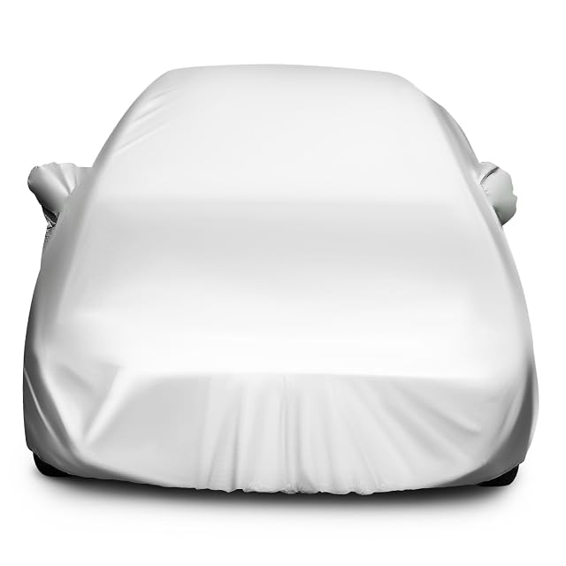 GETAJGHSD 170t All Weather SUV Car Cover XL Silver-Coated Material Indoor Outdoor Use Easy Installation Protection Against Rain
