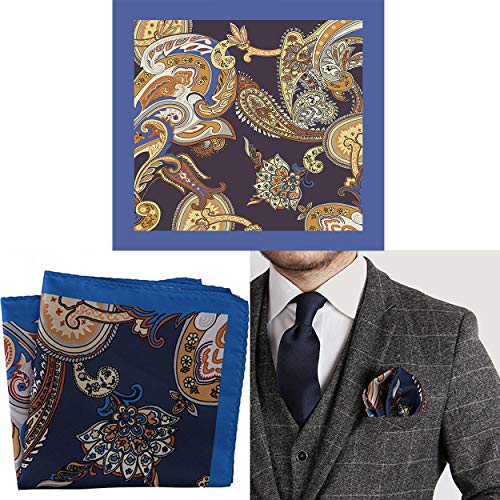 Classic Mens Pocket Square Wedding Handkerchief 9 Piece Gift Set #TOP3